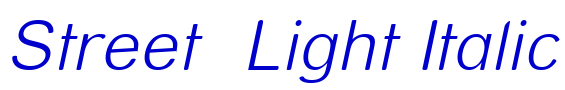 Street  Light Italic police de caractère